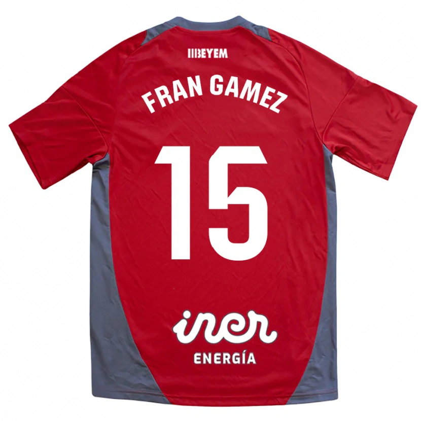 Danxen Herren Fran Gámez #15 Rot Grau Auswärtstrikot Trikot 2025/26 T-Shirt