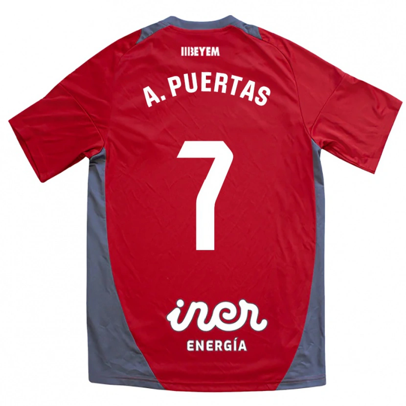Danxen Herren Antonio Puertas #7 Rot Grau Auswärtstrikot Trikot 2025/26 T-Shirt