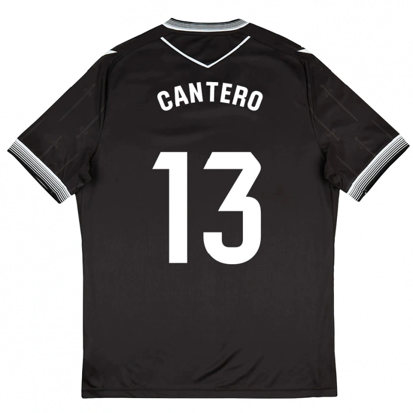 Danxen Herren Ander Cantero #13 Schwarz Weiß Auswärtstrikot Trikot 2025/26 T-Shirt