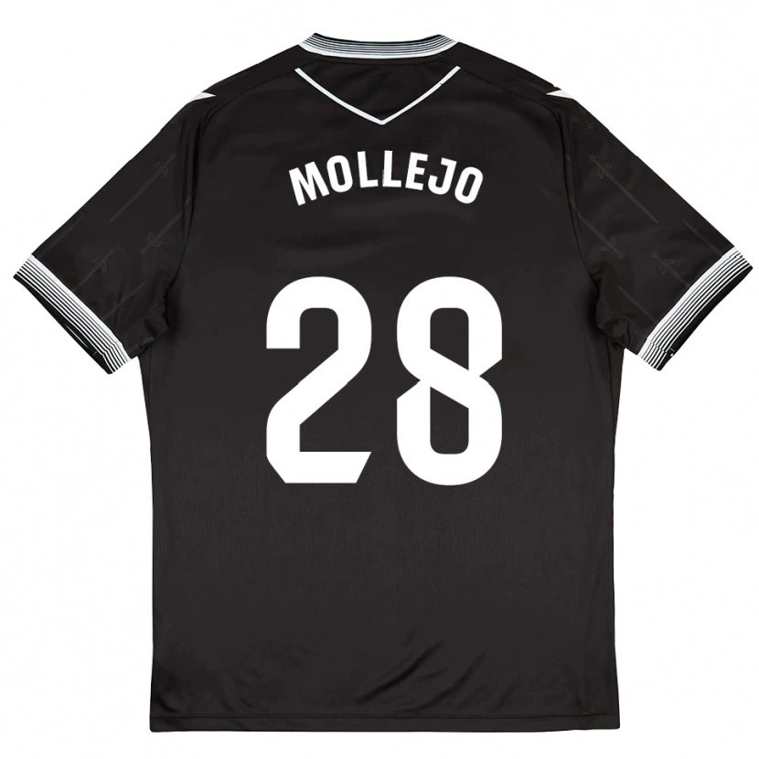 Danxen Herren Víctor Mollejo #28 Schwarz Weiß Auswärtstrikot Trikot 2025/26 T-Shirt