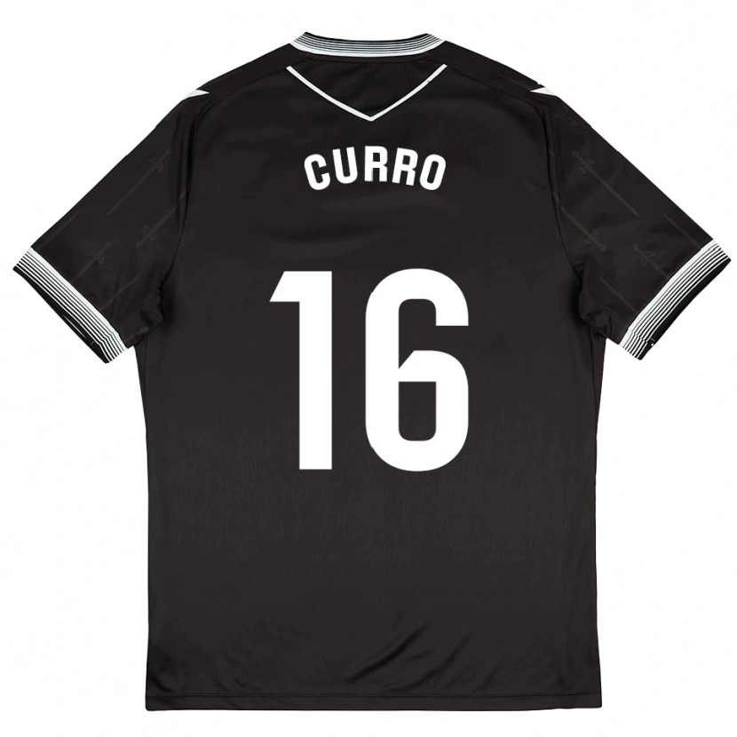 Danxen Herren Curro Sánchez #16 Schwarz Weiß Auswärtstrikot Trikot 2025/26 T-Shirt