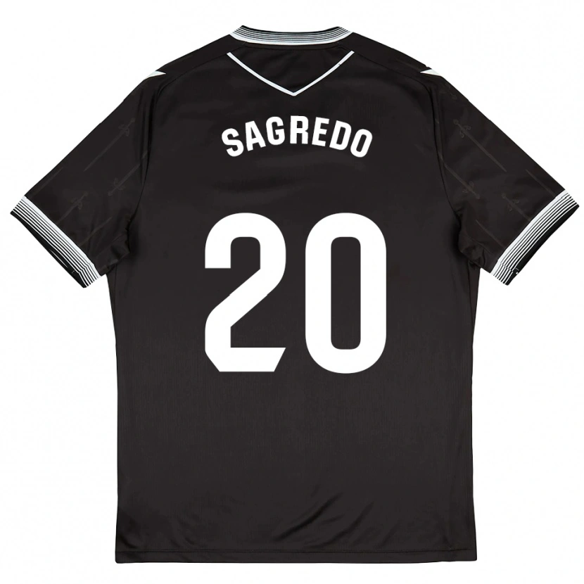 Danxen Herren Pablo Sagredo #20 Schwarz Weiß Auswärtstrikot Trikot 2025/26 T-Shirt