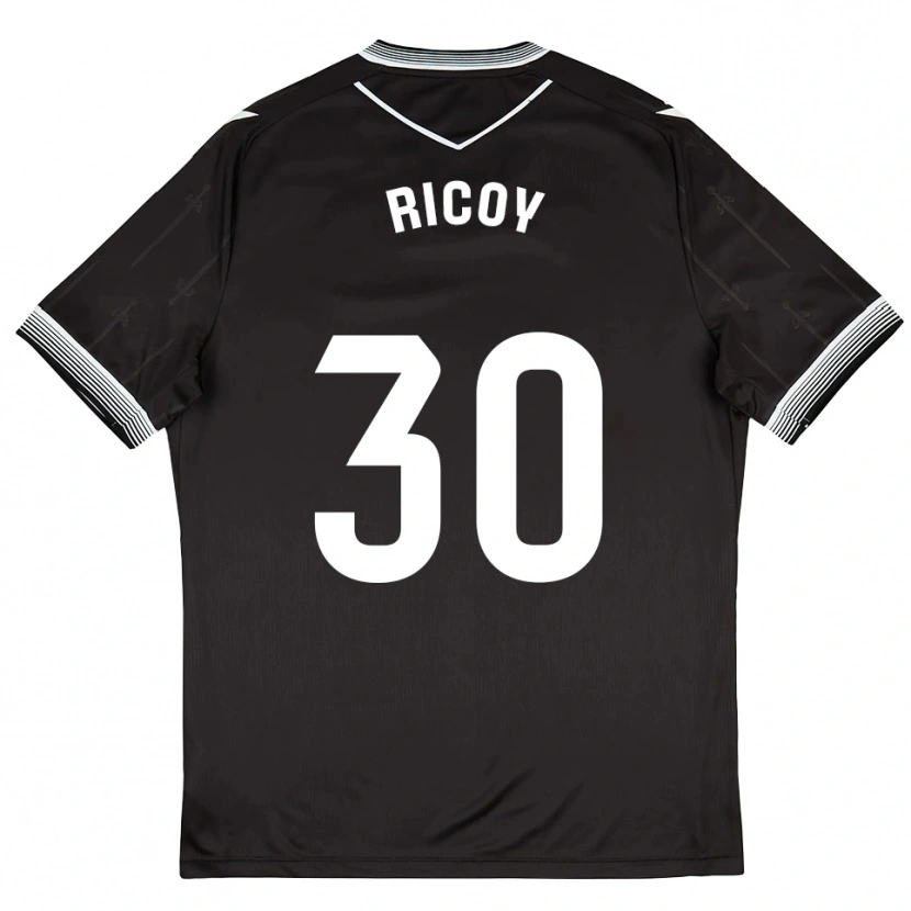 Danxen Herren Lucas Ricoy #30 Schwarz Weiß Auswärtstrikot Trikot 2025/26 T-Shirt