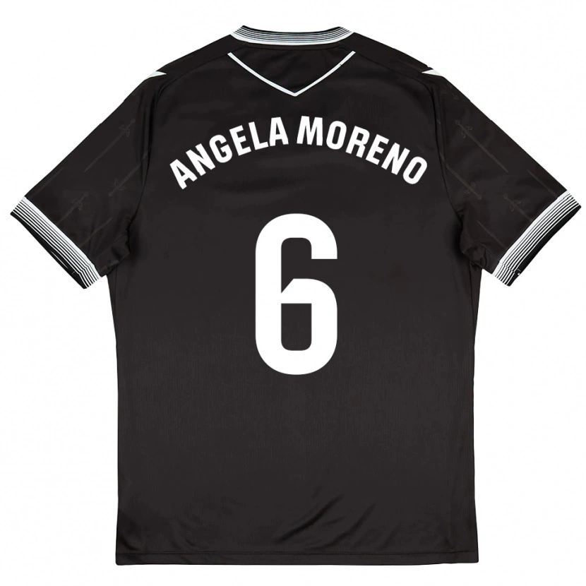 Danxen Herren Angela Moreno #6 Schwarz Weiß Auswärtstrikot Trikot 2025/26 T-Shirt