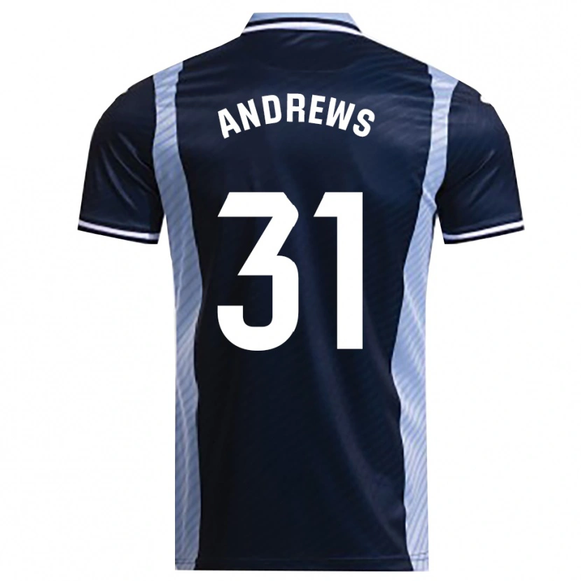 Danxen Herren George Andrews #31 Marine Himmelblau Auswärtstrikot Trikot 2025/26 T-Shirt