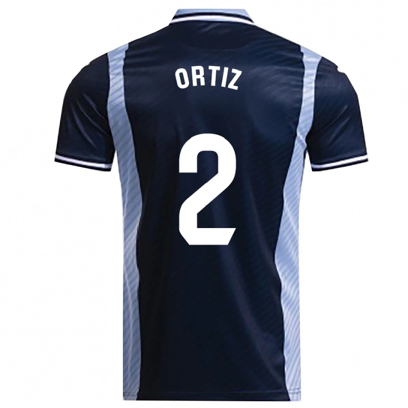 Danxen Herren Pedro Ortiz #2 Marine Himmelblau Auswärtstrikot Trikot 2025/26 T-Shirt