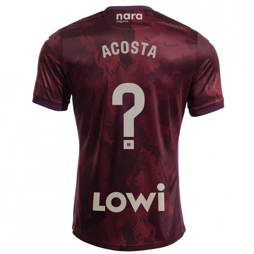 Danxen Herren Camilo Acosta #0 Burgunderrot Weiß Auswärtstrikot Trikot 2025/26 T-Shirt