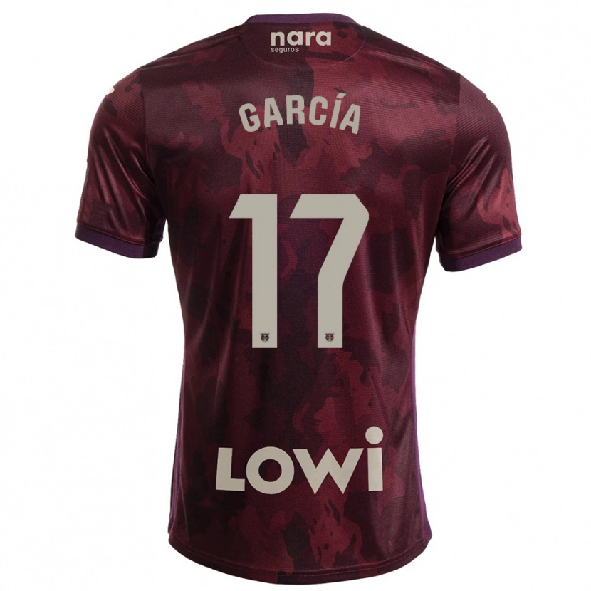 Danxen Herren Naim García #17 Burgunderrot Weiß Auswärtstrikot Trikot 2025/26 T-Shirt