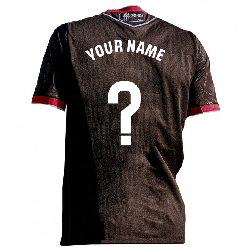 Danxen Herren Ihren Namen #0 Schwarz Rot Auswärtstrikot Trikot 2025/26 T-Shirt