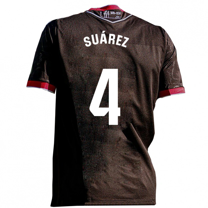 Danxen Herren Rodri Suárez #4 Schwarz Rot Auswärtstrikot Trikot 2025/26 T-Shirt