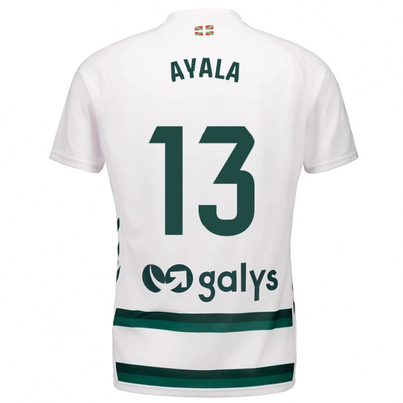 Danxen Herren Unai Ayala #13 Weiß Grün Auswärtstrikot Trikot 2025/26 T-Shirt