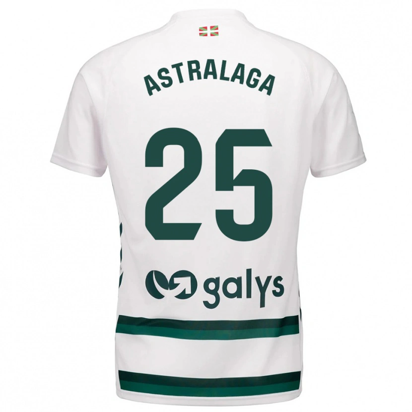 Danxen Herren Eunate Astralaga Aranguren #25 Weiß Grün Auswärtstrikot Trikot 2025/26 T-Shirt