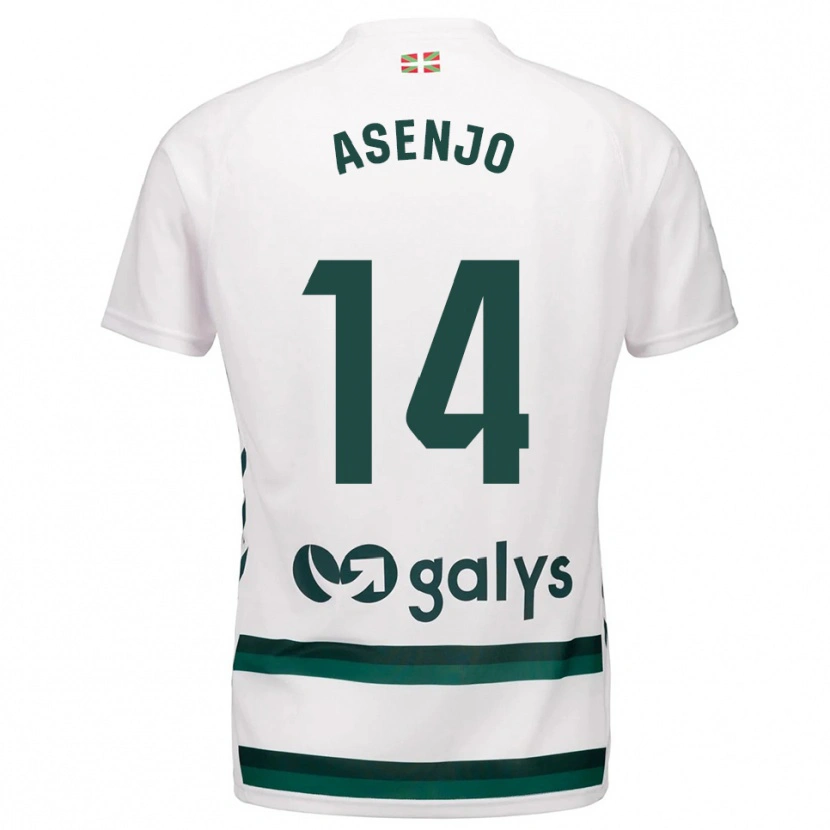 Danxen Herren Ibai Asenjo #14 Weiß Grün Auswärtstrikot Trikot 2025/26 T-Shirt