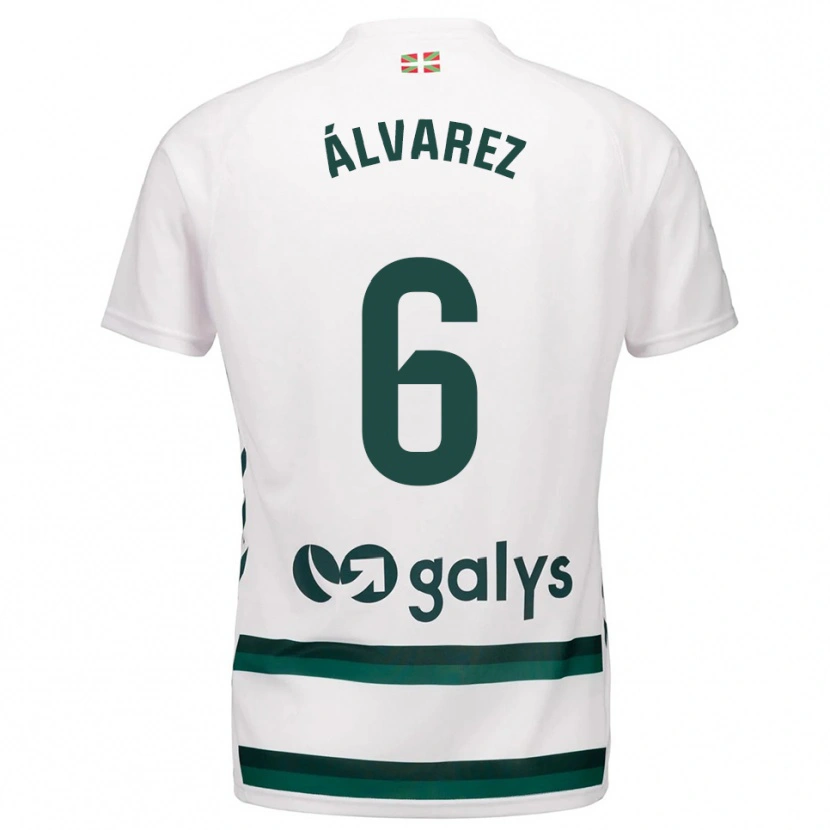 Danxen Herren Sergio Álvarez #6 Weiß Grün Auswärtstrikot Trikot 2025/26 T-Shirt