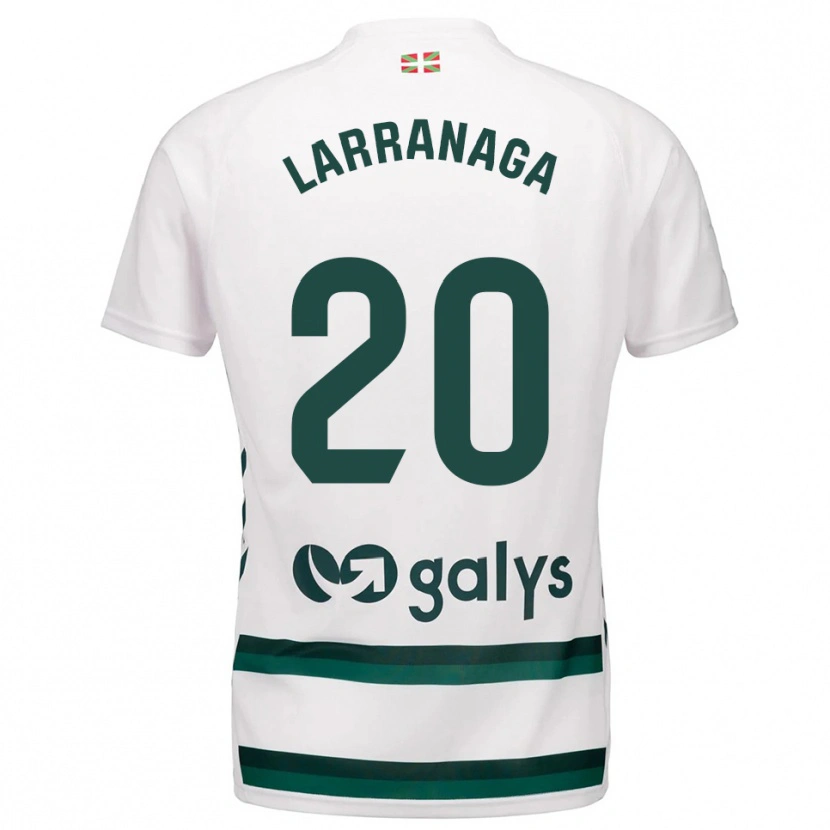 Danxen Herren Aitor Larrañaga #20 Weiß Grün Auswärtstrikot Trikot 2025/26 T-Shirt