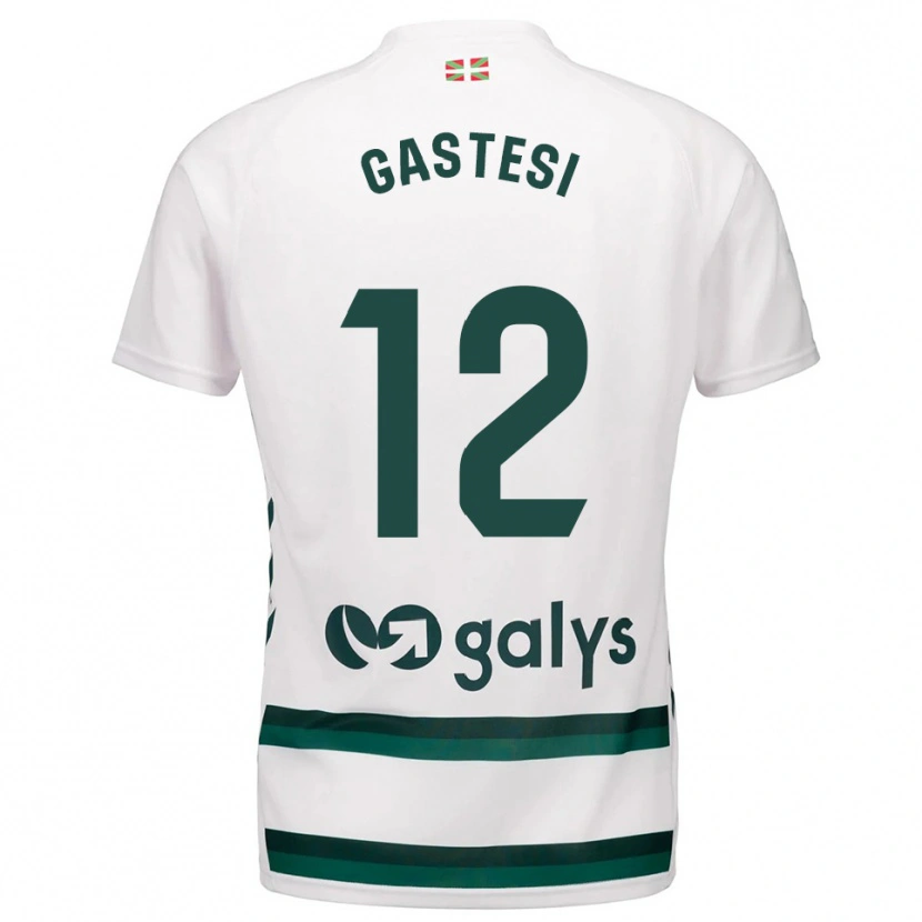 Danxen Herren Gorka Gastesi #12 Weiß Grün Auswärtstrikot Trikot 2025/26 T-Shirt