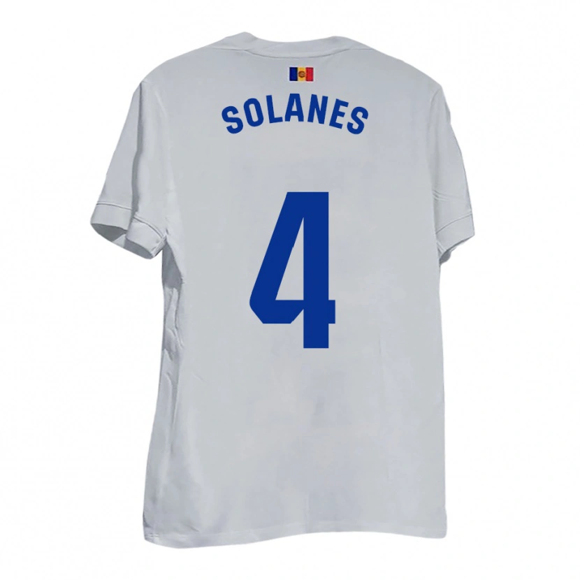 Danxen Herren Albert Solanes #4 Weiß Blau Gelb Auswärtstrikot Trikot 2025/26 T-Shirt