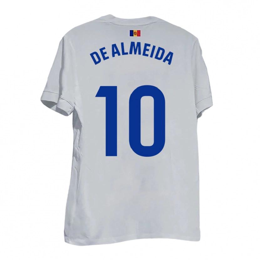 Danxen Herren Tomás De Almeida #10 Weiß Blau Gelb Auswärtstrikot Trikot 2025/26 T-Shirt