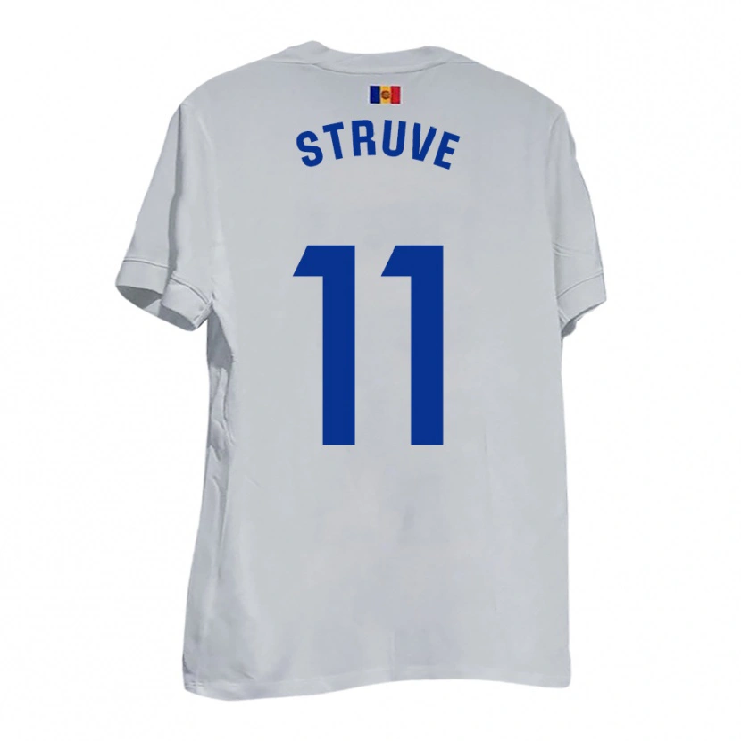 Danxen Herren Biel Struve #11 Weiß Blau Gelb Auswärtstrikot Trikot 2025/26 T-Shirt