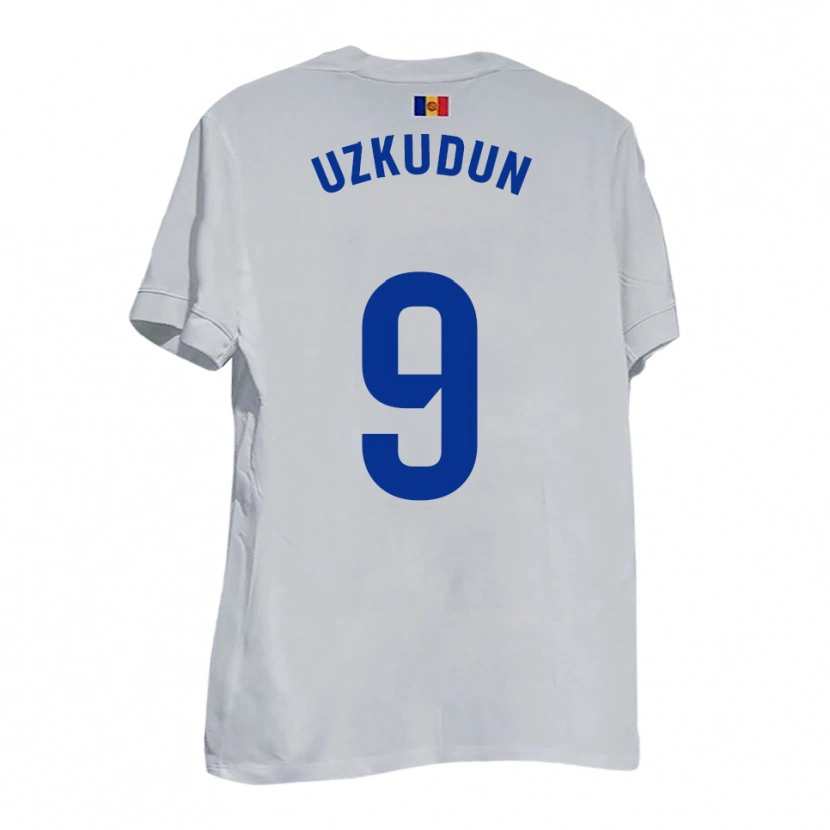 Danxen Herren Aitor Uzkudun #9 Weiß Blau Gelb Auswärtstrikot Trikot 2025/26 T-Shirt