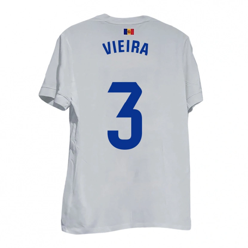 Danxen Herren Daniel Vieira #3 Weiß Blau Gelb Auswärtstrikot Trikot 2025/26 T-Shirt