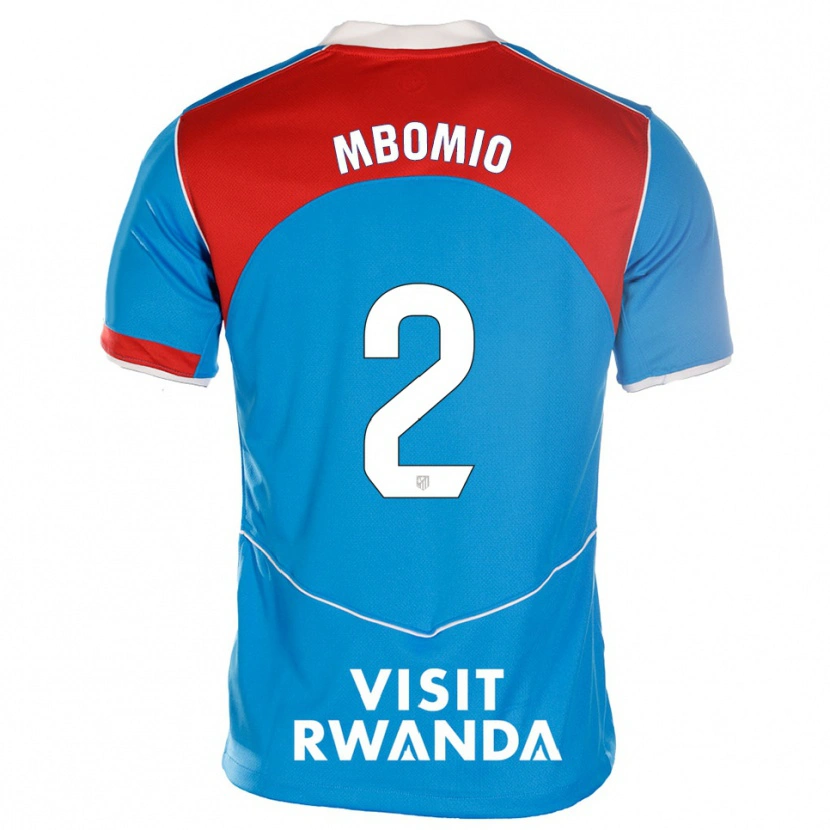 Danxen Herren Rony Mbomio #2 Blau Weiß Ausweichtrikot Trikot 2025/26 T-Shirt