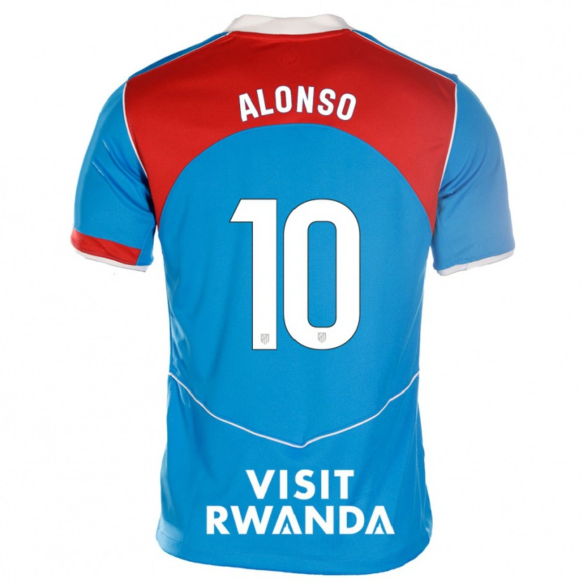 Danxen Herren Javi Alonso #10 Blau Weiß Ausweichtrikot Trikot 2025/26 T-Shirt