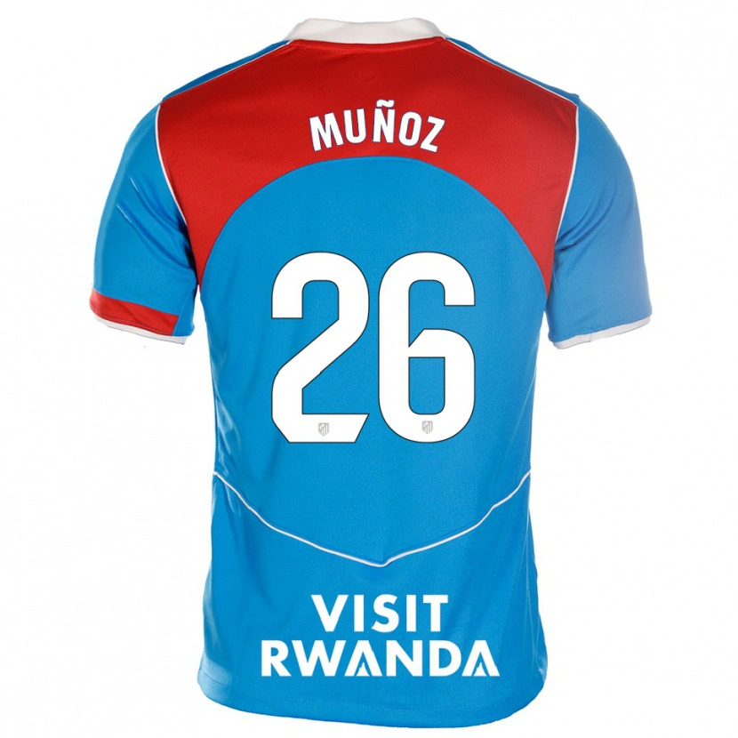 Danxen Herren Izan Muñoz #26 Blau Weiß Ausweichtrikot Trikot 2025/26 T-Shirt