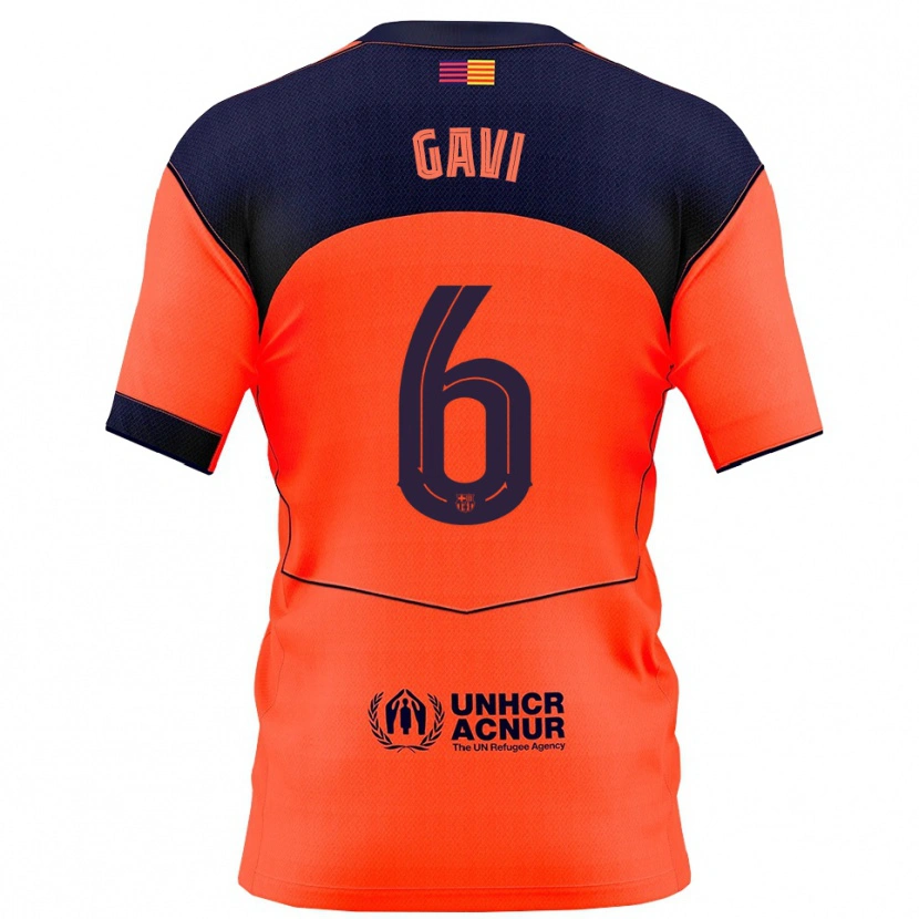 Danxen Herren Gavi #6 Orange Marine Ausweichtrikot Trikot 2025/26 T-Shirt