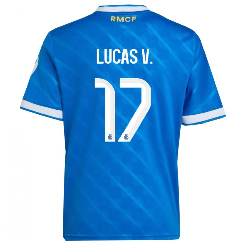 Danxen Herren Lucas Vazquez #17 Blau Weiß Ausweichtrikot Trikot 2025/26 T-Shirt