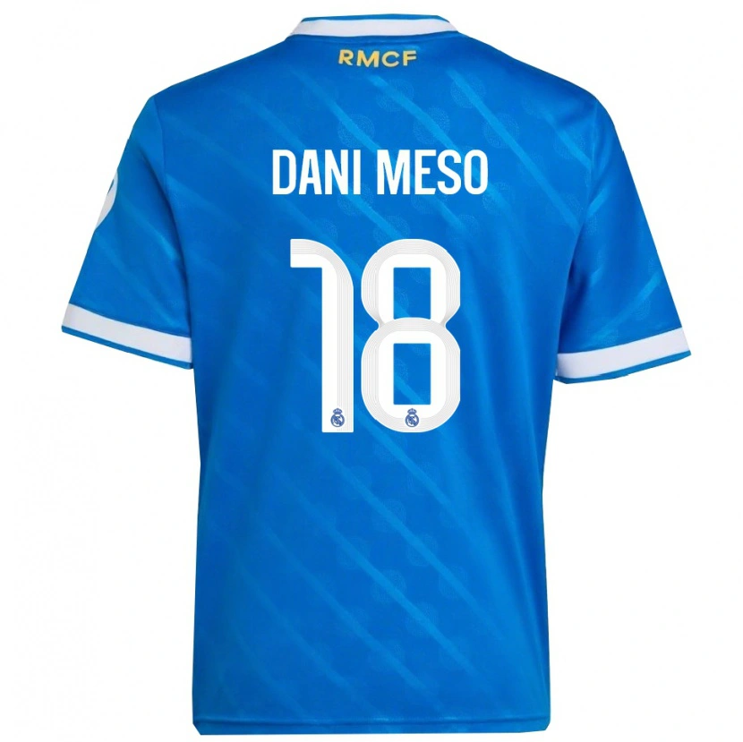 Danxen Herren Dani Meso #18 Blau Weiß Ausweichtrikot Trikot 2025/26 T-Shirt