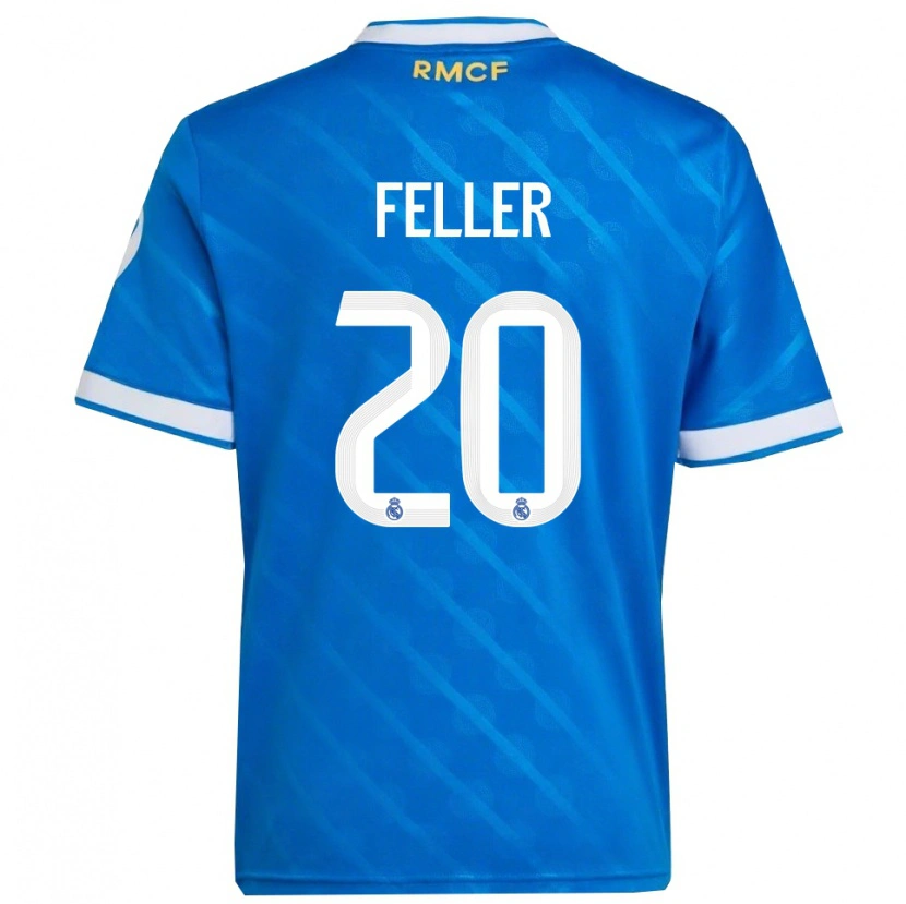 Danxen Herren Naomie Feller #20 Blau Weiß Ausweichtrikot Trikot 2025/26 T-Shirt