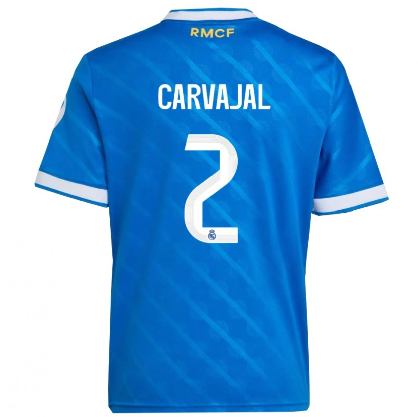 Danxen Herren Daniel Carvajal #2 Blau Weiß Ausweichtrikot Trikot 2025/26 T-Shirt