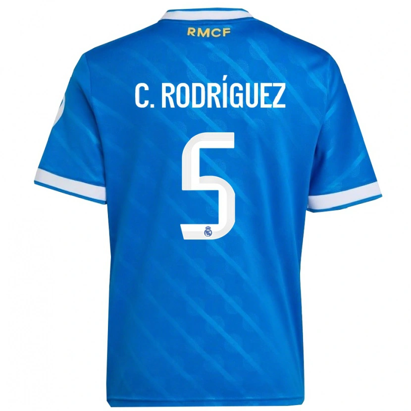 Danxen Herren Carlos Rodríguez #5 Blau Weiß Ausweichtrikot Trikot 2025/26 T-Shirt