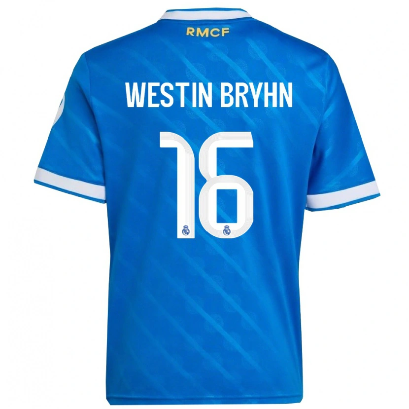 Danxen Herren Leon Westin Bryhn #16 Blau Weiß Ausweichtrikot Trikot 2025/26 T-Shirt