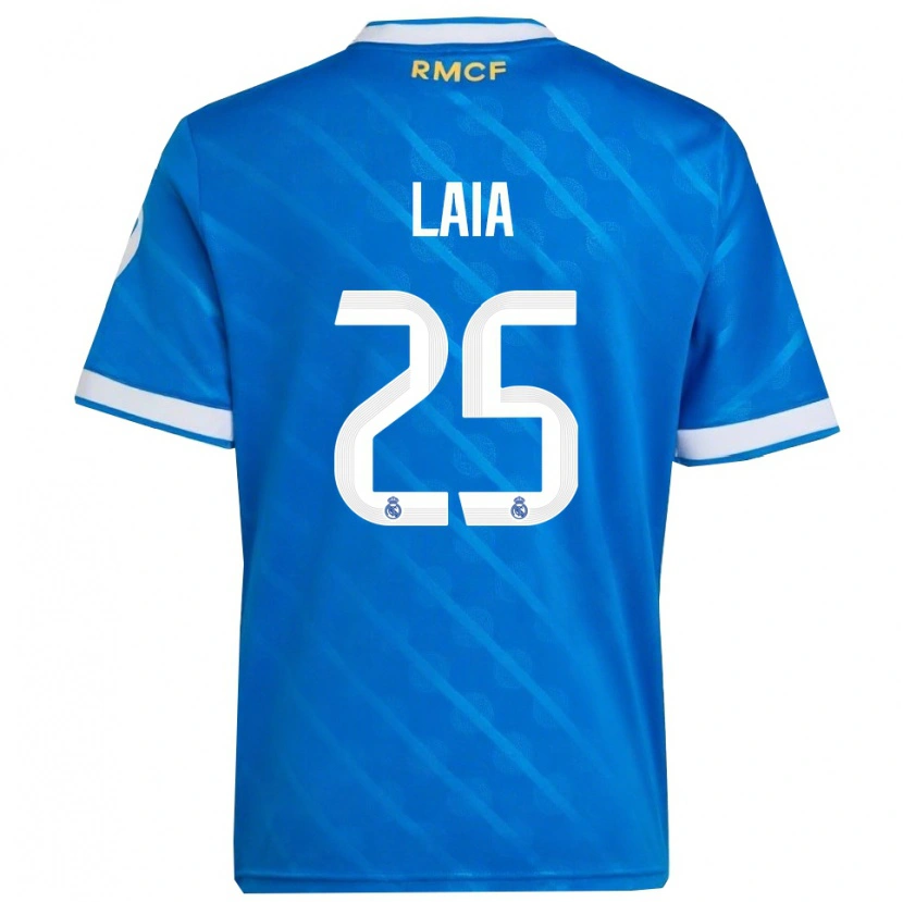 Danxen Herren Laia López De La Morena #25 Blau Weiß Ausweichtrikot Trikot 2025/26 T-Shirt