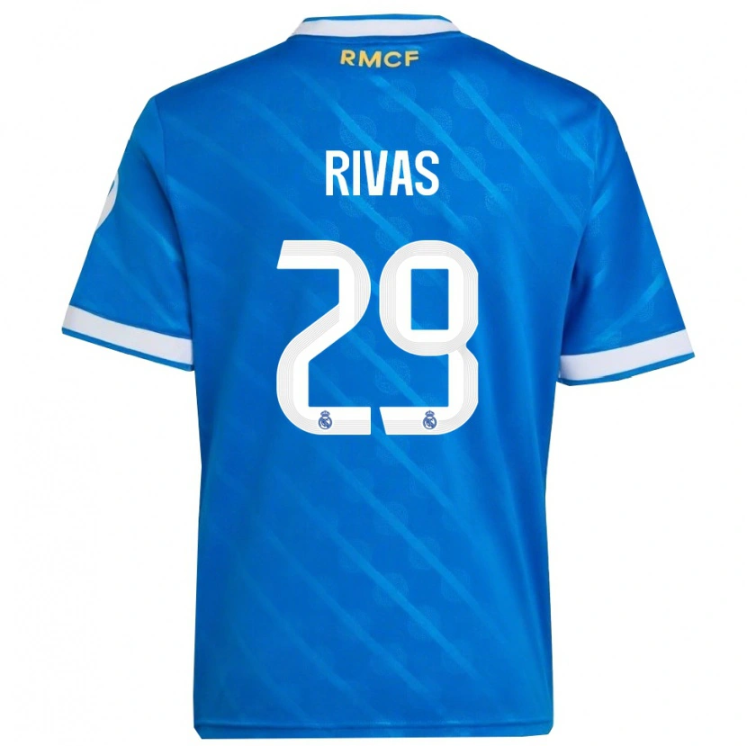 Danxen Herren Mario Rivas #29 Blau Weiß Ausweichtrikot Trikot 2025/26 T-Shirt