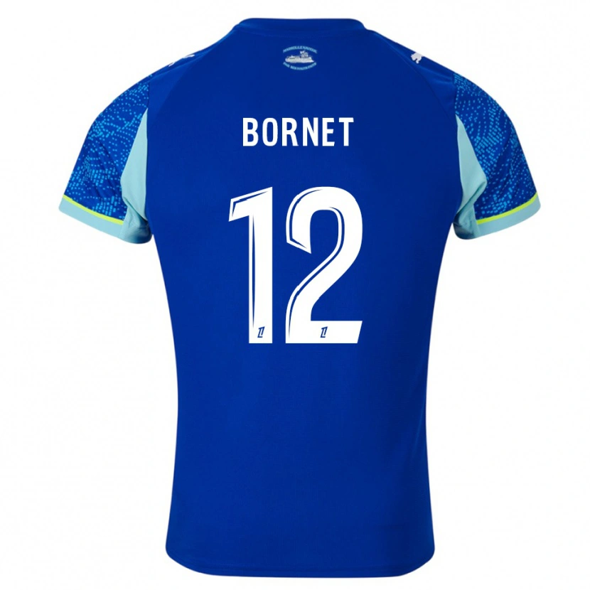 Danxen Herren Camille Bornet #12 Himmelblau Weiß Ausweichtrikot Trikot 2025/26 T-Shirt