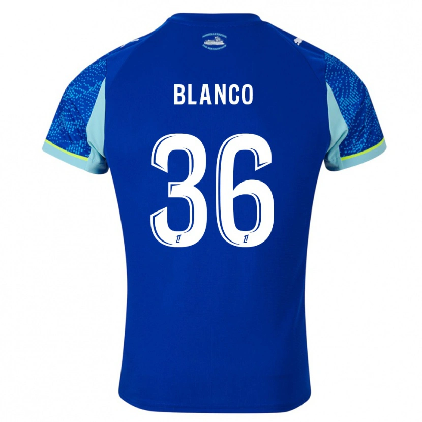 Danxen Herren Rubén Blanco #36 Himmelblau Weiß Ausweichtrikot Trikot 2025/26 T-Shirt