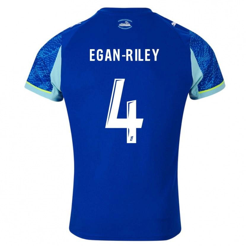 Danxen Herren Cj Egan-Riley #4 Himmelblau Weiß Ausweichtrikot Trikot 2025/26 T-Shirt