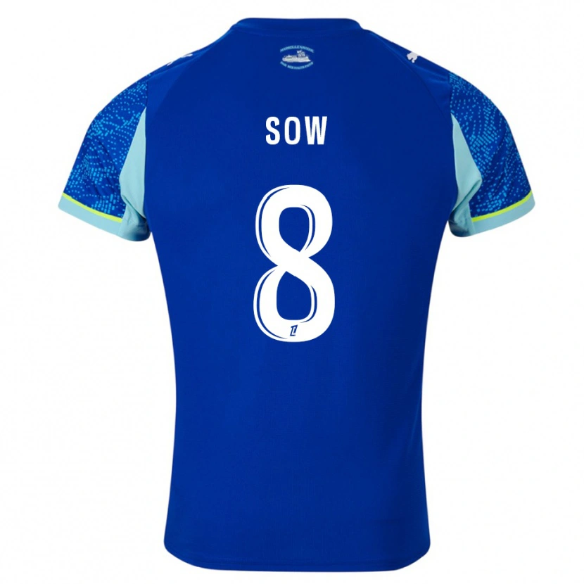 Danxen Herren Mbayang Sow #8 Himmelblau Weiß Ausweichtrikot Trikot 2025/26 T-Shirt