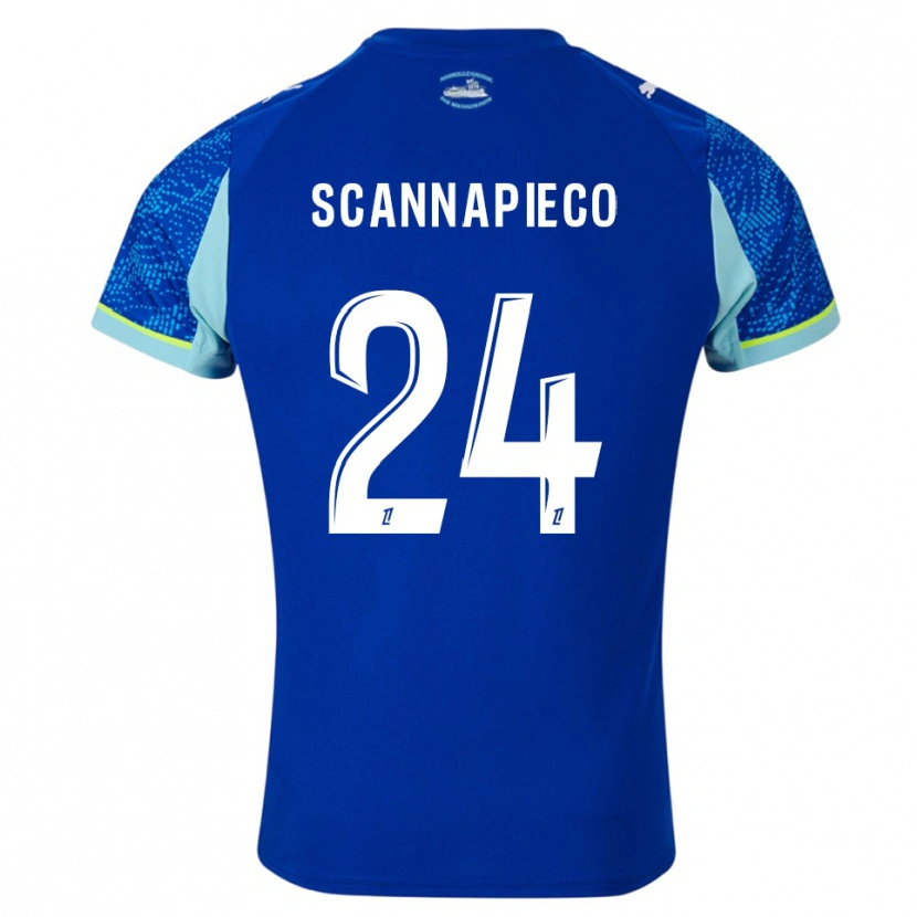 Danxen Herren Dona Scannapieco #24 Himmelblau Weiß Ausweichtrikot Trikot 2025/26 T-Shirt