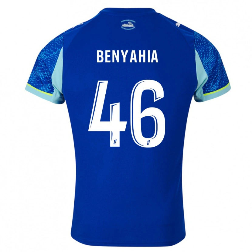 Danxen Herren Aylan Benyahia-Tani #46 Himmelblau Weiß Ausweichtrikot Trikot 2025/26 T-Shirt
