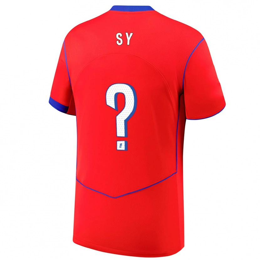 Danxen Herren Bocar Sy #0 Rot Blau Weiß Ausweichtrikot Trikot 2025/26 T-Shirt