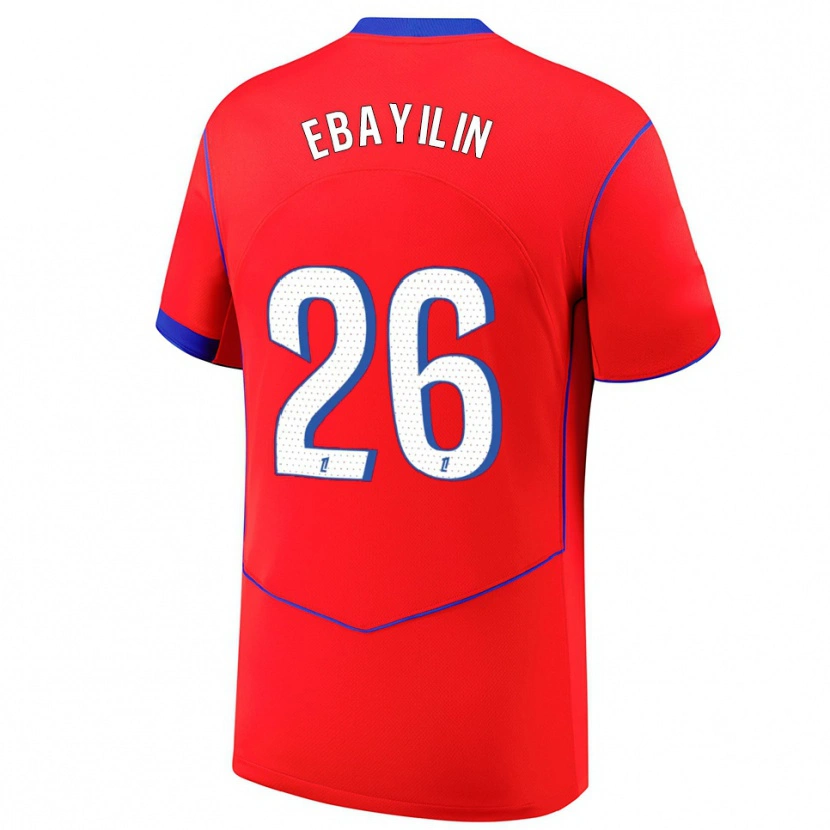 Danxen Herren Anaïs Ebayilin #26 Rot Blau Weiß Ausweichtrikot Trikot 2025/26 T-Shirt
