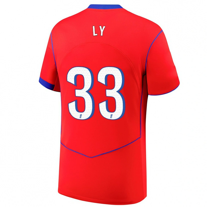 Danxen Herren Elijah Ly #33 Rot Blau Weiß Ausweichtrikot Trikot 2025/26 T-Shirt