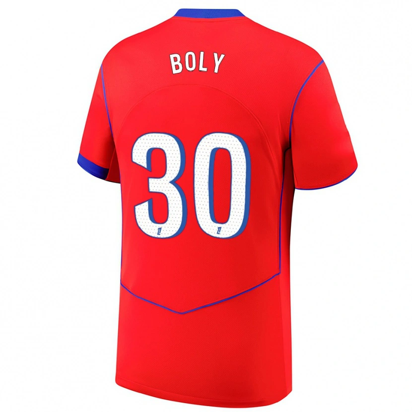 Danxen Herren David Boly #30 Rot Blau Weiß Ausweichtrikot Trikot 2025/26 T-Shirt