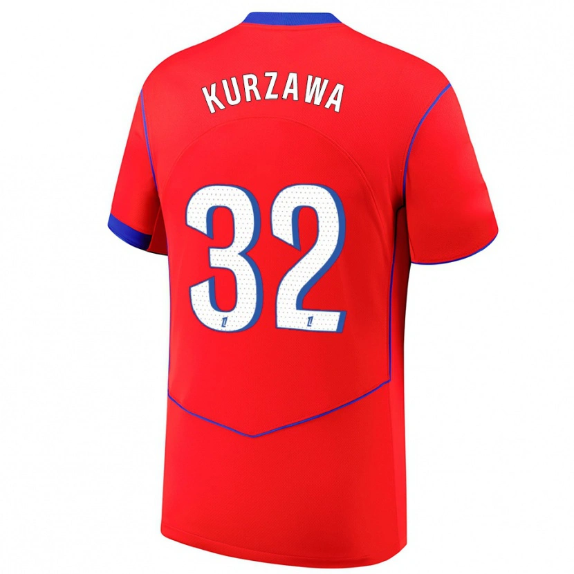 Danxen Herren Layvin Kurzawa #32 Rot Blau Weiß Ausweichtrikot Trikot 2025/26 T-Shirt