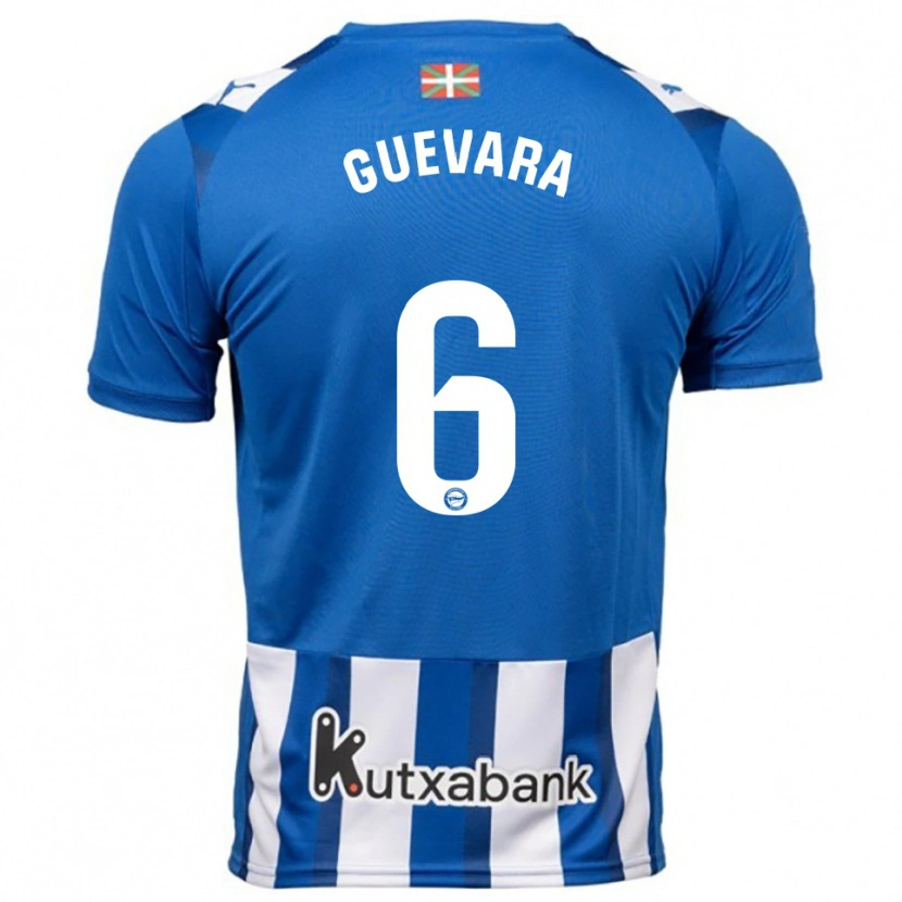 Danxen Damen Ander Guevara #6 Blau Weiß Heimtrikot Trikot 2025/26 T-Shirt