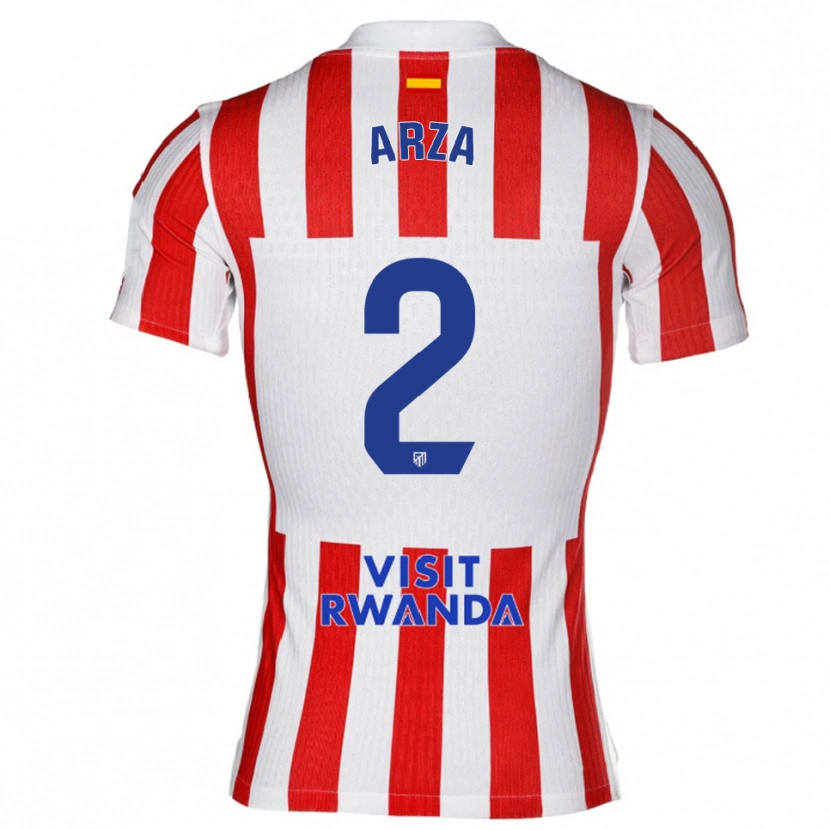 Danxen Damen David Arza #2 Rot Weiß Heimtrikot Trikot 2025/26 T-Shirt